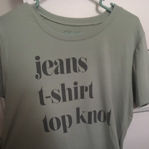 Green “Jeans, TShirt, Top Knot” Rue21 TShirt